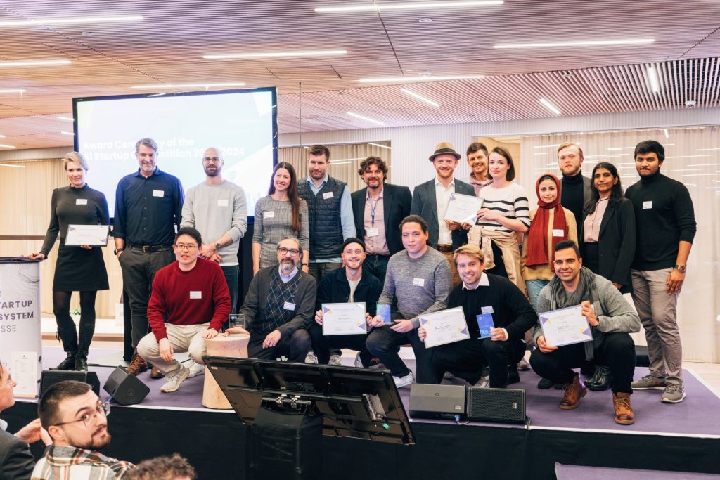 The six finalist teams of the AI Startup Competition 2023/2024